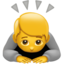 Person Bowing emoji, Apple design