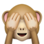 See-no-evil Monkey emoji, Apple design