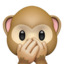 Speak-no-evil Monkey emoji, Apple design