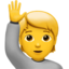 Download Person Raising Hand emoji, Apple style