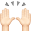 Raising Hands, Light skin tone