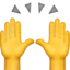 Raising Hands emoji on iPhone