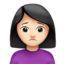 Woman Frowning, Light skin tone