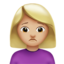 Woman Frowning, Medium-light skin tone