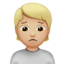 Person Frowning, Medium-light skin tone