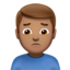 Man Frowning, Medium skin tone