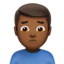 Man Frowning, Medium-dark skin tone