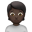 Person Frowning, Dark skin tone