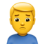 Man Frowning emoji, Apple design