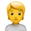 Person Frowning emoji, Apple design