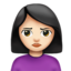Woman Pouting, Light skin tone