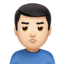 Man Pouting, Light skin tone
