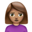Woman Pouting, Medium skin tone
