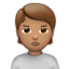 Person Pouting, Medium skin tone