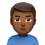 Man Pouting, Medium-dark skin tone