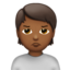 Person Pouting, Medium-dark skin tone