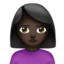 Woman Pouting, Dark skin tone