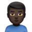 Man Pouting, Dark skin tone