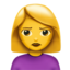 Download Woman Pouting emoji, Apple style