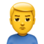 Download Man Pouting emoji, Apple style