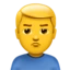 Man Pouting emoji, Apple design
