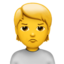 Download Person Pouting emoji, Apple style