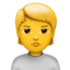 Person Pouting emoji, Apple design