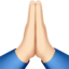 Folded Hands, Light skin tone
