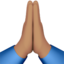Folded Hands, Medium skin tone