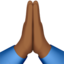 Folded Hands, Medium-dark skin tone