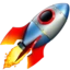 Rocket emoji, Apple design