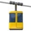 Aerial Tramway emoji on iPhone