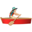 Man Rowing Boat, Light skin tone