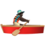 Man Rowing Boat, Dark skin tone