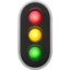 Vertical Traffic Light emoji, Apple design