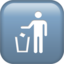 Download Litter In Bin Sign emoji, Apple style
