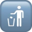 Litter In Bin Sign emoji, Apple design
