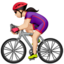 Woman Biking, Light skin tone