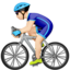 Man Biking, Light skin tone
