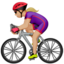 Woman Biking, Medium-light skin tone