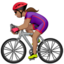 Woman Biking, Medium skin tone