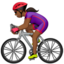 Woman Biking, Medium-dark skin tone