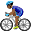 Man Biking, Medium-dark skin tone