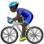 Man Biking, Dark skin tone