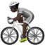 Person Biking, Dark skin tone