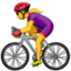 Download Woman Biking emoji, Apple style