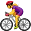 Woman Biking emoji, Apple design
