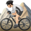 Person Mountain Biking, Light skin tone
