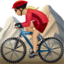Woman Mountain Biking, Medium-light skin tone