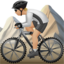 Person Mountain Biking, Medium-light skin tone